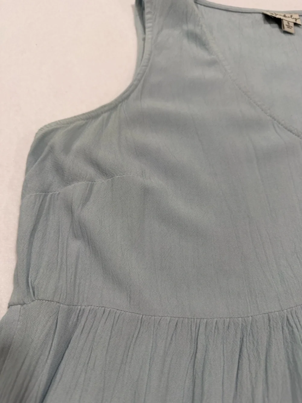 Wanderly Light Blue Boho Maxi Dress Sleeveless Lace Size S - Picture 5 of 9